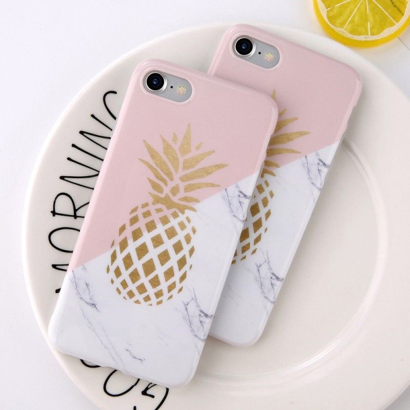 Deksel for iPhone 6 / 6S Marmorert Ananas