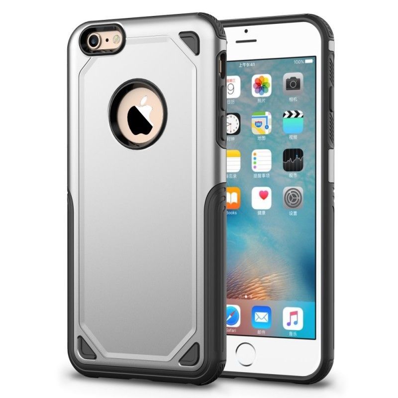 Deksel for iPhone 6 / 6S Svart Premium Metalleffekt