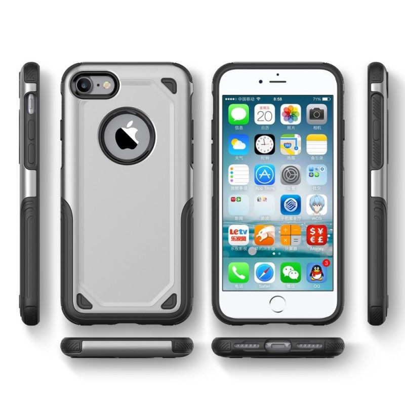 Deksel for iPhone 6 / 6S Svart Premium Metalleffekt