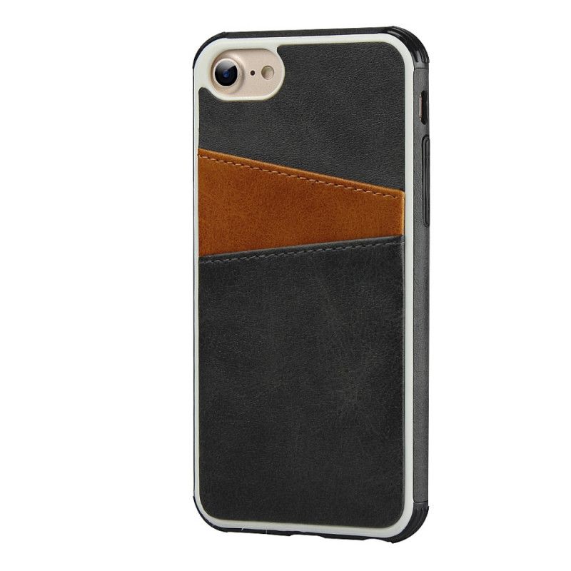 Deksel for iPhone 6 / 6S Svart Tofarget Dobbeltkortholder