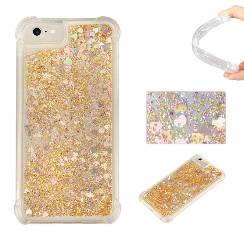 Deksel iPhone 6 / 6S Rosa Lystglitter