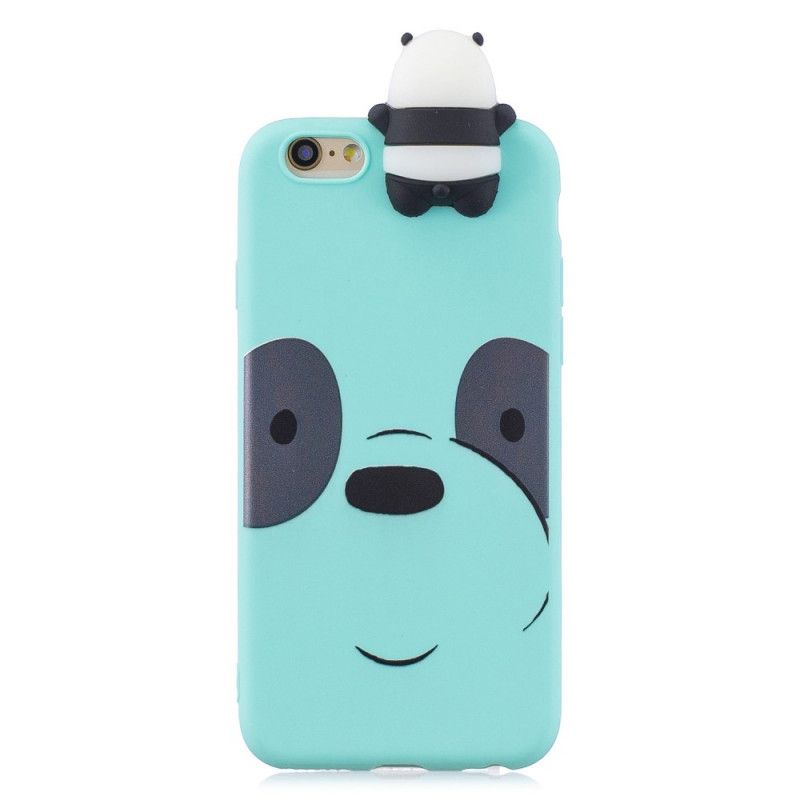 Deksel iPhone 6 / 6S Svart Eric 3D Panda Anti-fall