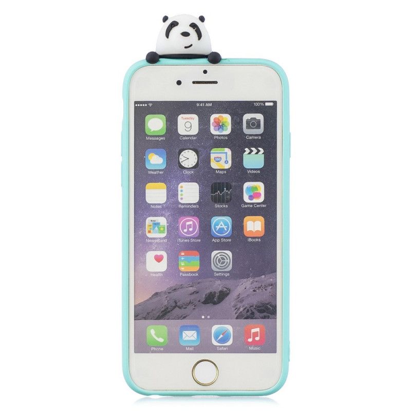 Deksel iPhone 6 / 6S Svart Eric 3D Panda Anti-fall