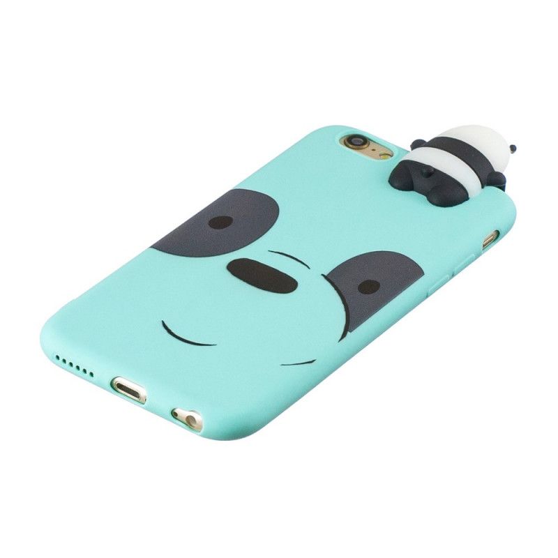 Deksel iPhone 6 / 6S Svart Eric 3D Panda Anti-fall