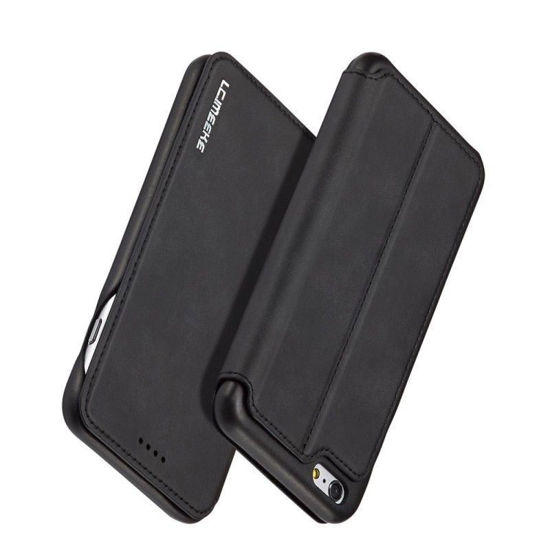 Folio Deksel for iPhone 6 / 6S Svart Lc.Imeeke Skinneffekt