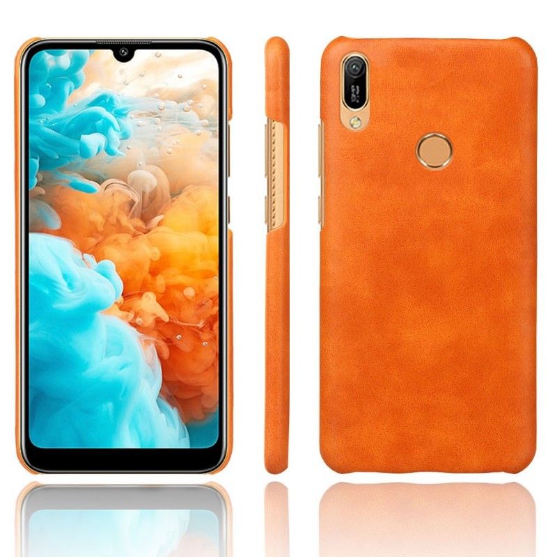 Deksel for Huawei Y6 2019 Brun Ytelse Lychee-Effekt