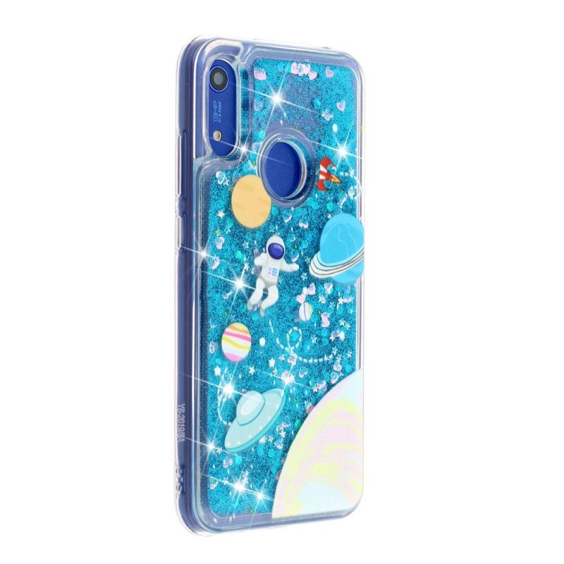 Deksel Huawei Y6 2019 Glitter Astronaut Anti-fall