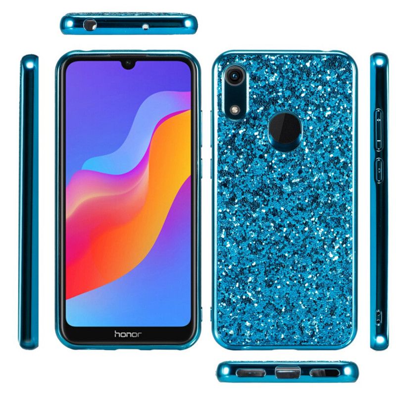 Deksel Huawei Y6 2019 Rød Premium Glitter