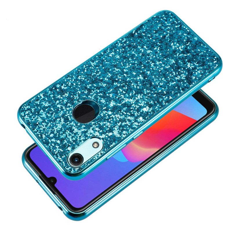 Deksel Huawei Y6 2019 Rød Premium Glitter