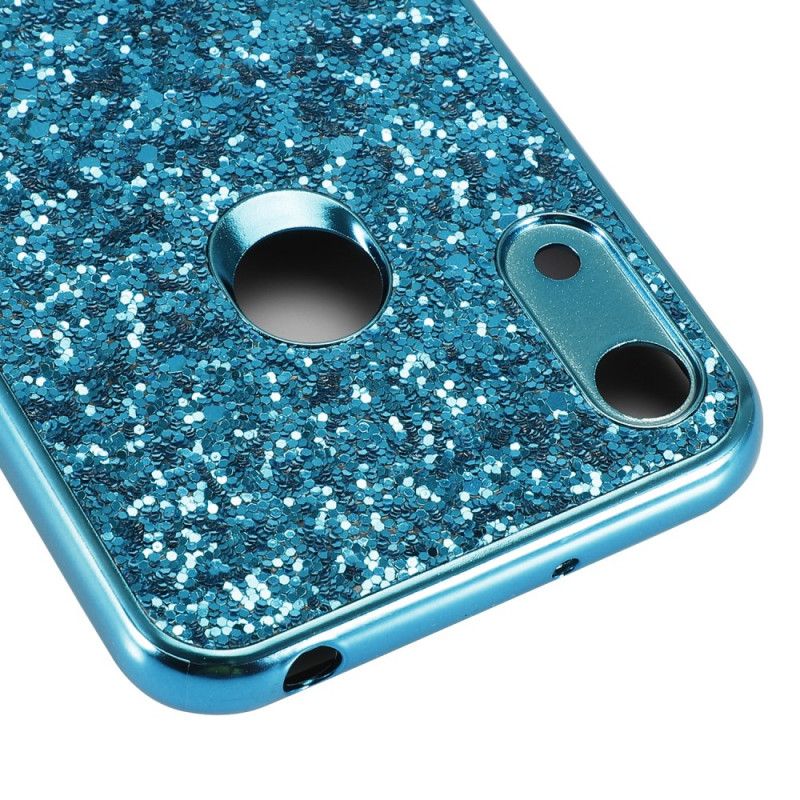 Deksel Huawei Y6 2019 Rød Premium Glitter