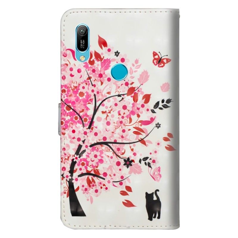 Folio Deksel for Huawei Y6 2019 Rosa Tre