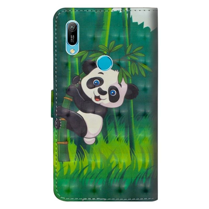 Lærdeksel Folio Deksel Huawei Y6 2019 Panda Og Bambus