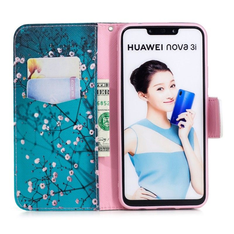 Folio Deksel Huawei P Smart Plus Blomstrende Tre