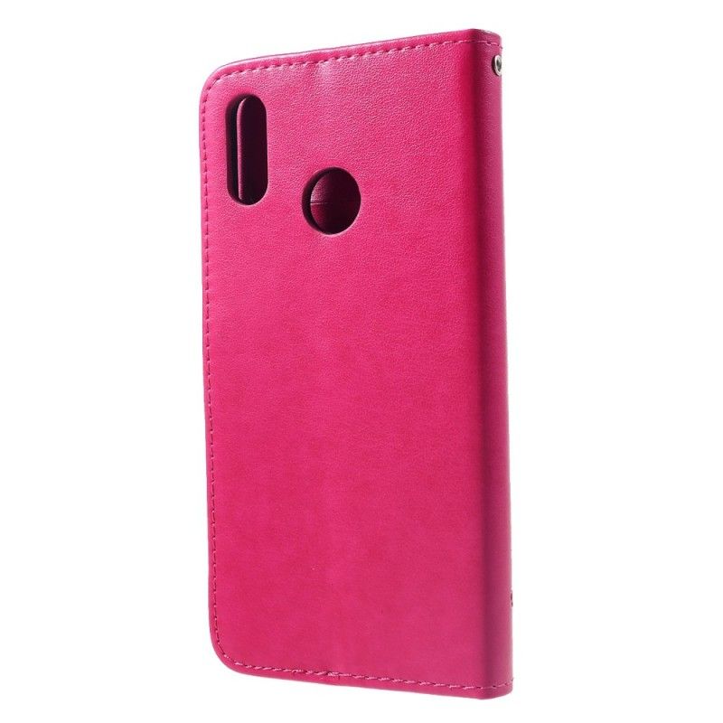 Folio Deksel Huawei P Smart Plus Rosa Sommerfugler Og Tanga Blomster