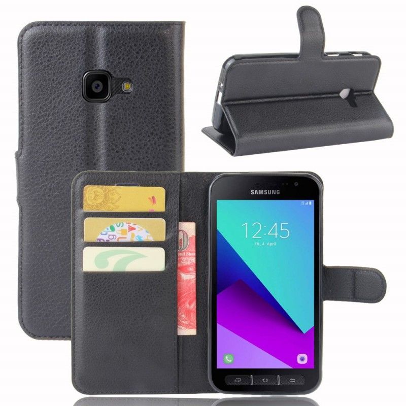 Folio Deksel Samsung Galaxy XCover 4S / 4 Svart Klassisk Beskyttelse