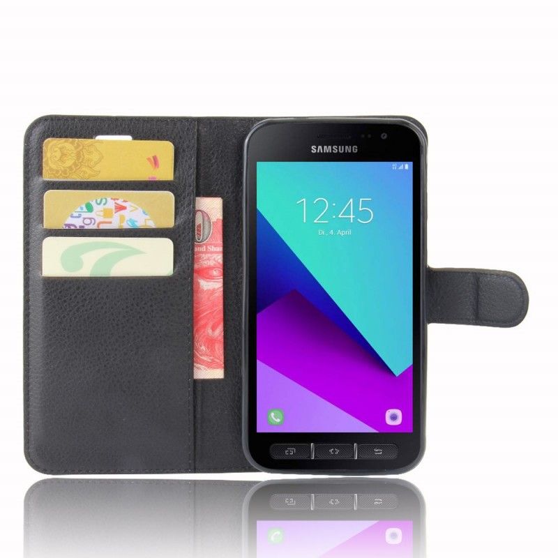 Folio Deksel Samsung Galaxy XCover 4S / 4 Svart Klassisk Beskyttelse