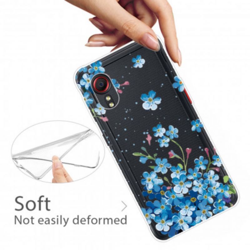 Deksel Samsung Galaxy Xcover 5 Blå Blomster