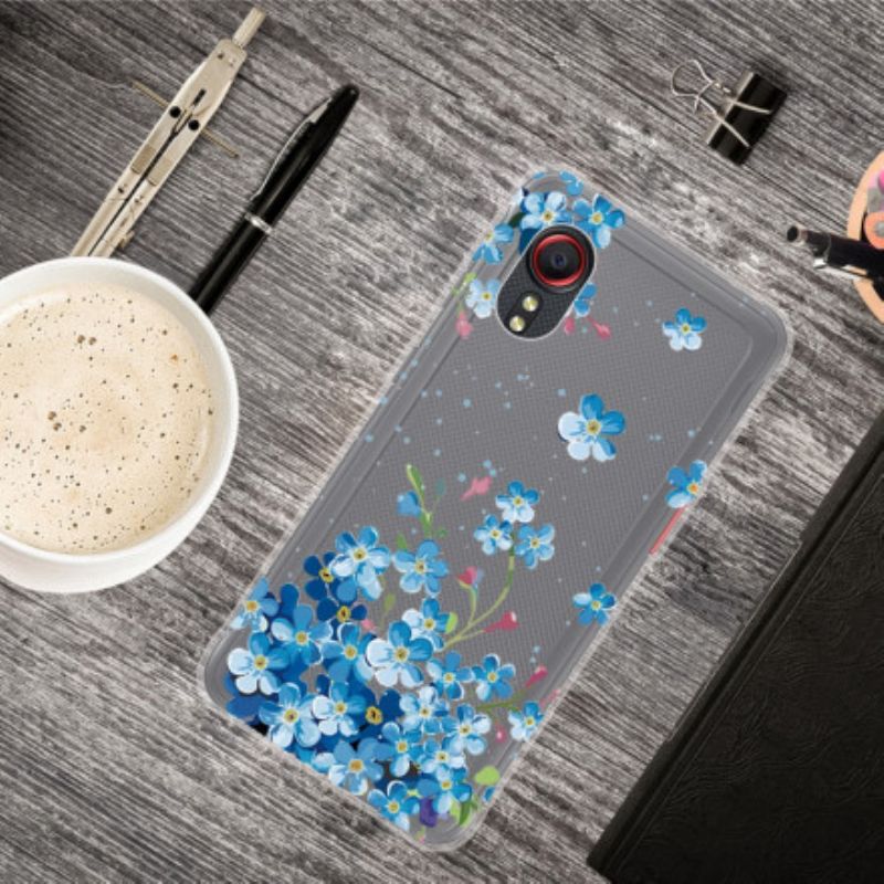 Deksel Samsung Galaxy Xcover 5 Blå Blomster