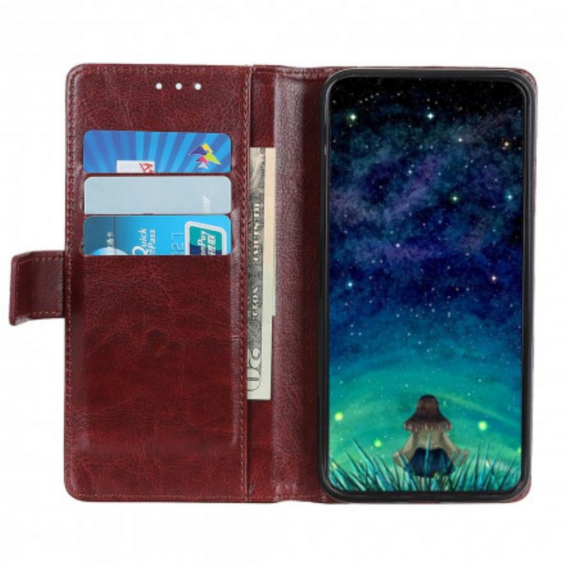 Folio Deksel Samsung Galaxy Xcover 5 Doble Nagler I Skinneffekt Beskyttelse Deksel