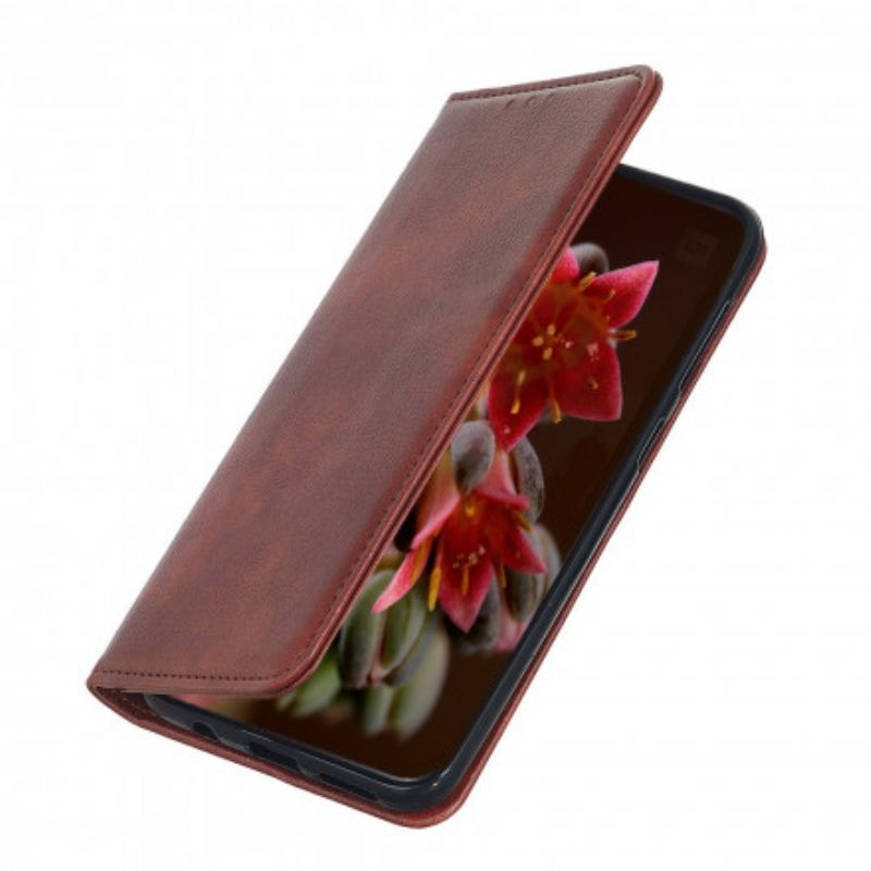 Folio Deksel Samsung Galaxy Xcover 5 Elegance Split Litchi Leather Beskyttelse Deksel