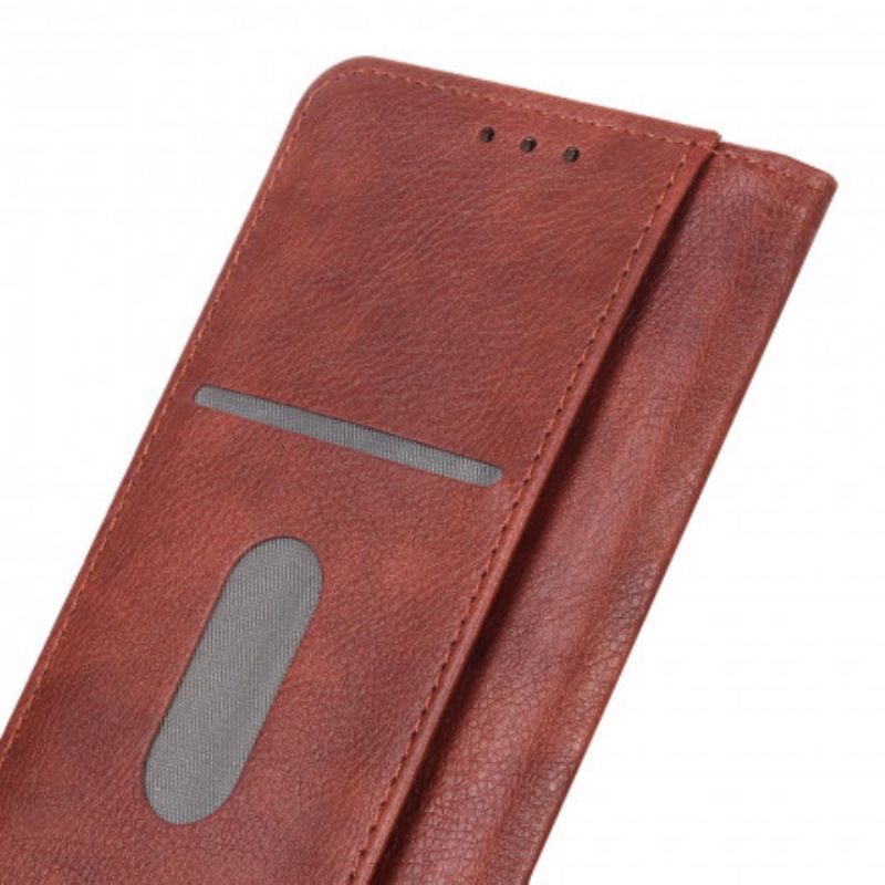 Folio Deksel Samsung Galaxy Xcover 5 Elegance Split Litchi Leather Beskyttelse Deksel