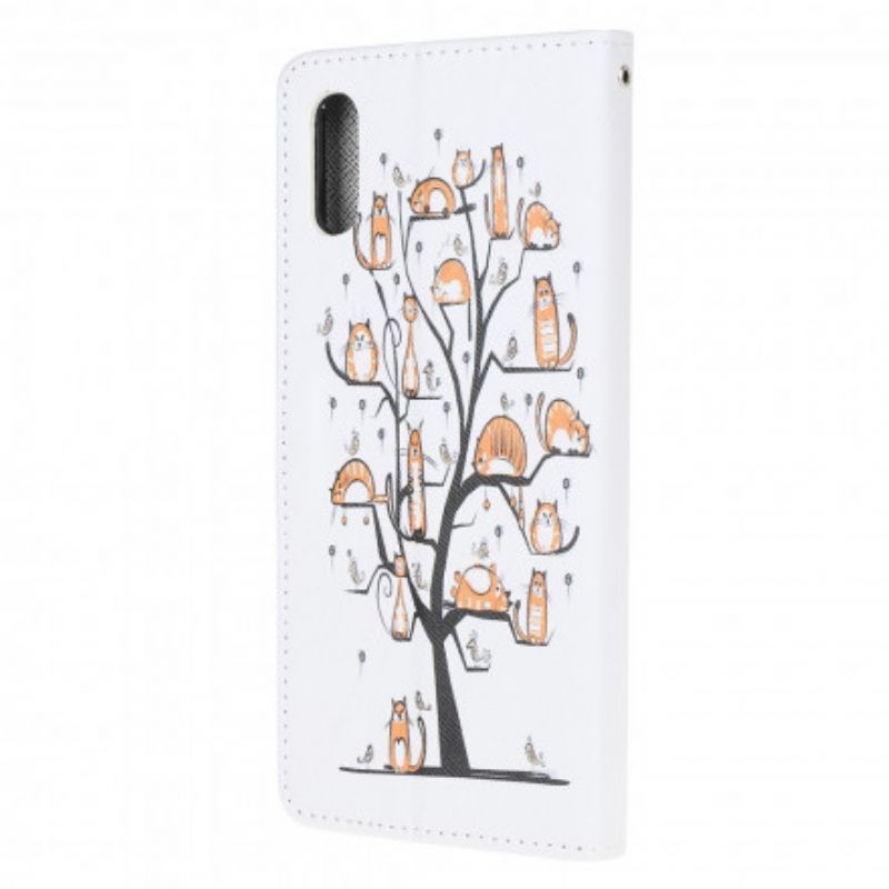 Folio Deksel Samsung Galaxy Xcover 5 Funky Cats Strappy Beskyttelse Deksel