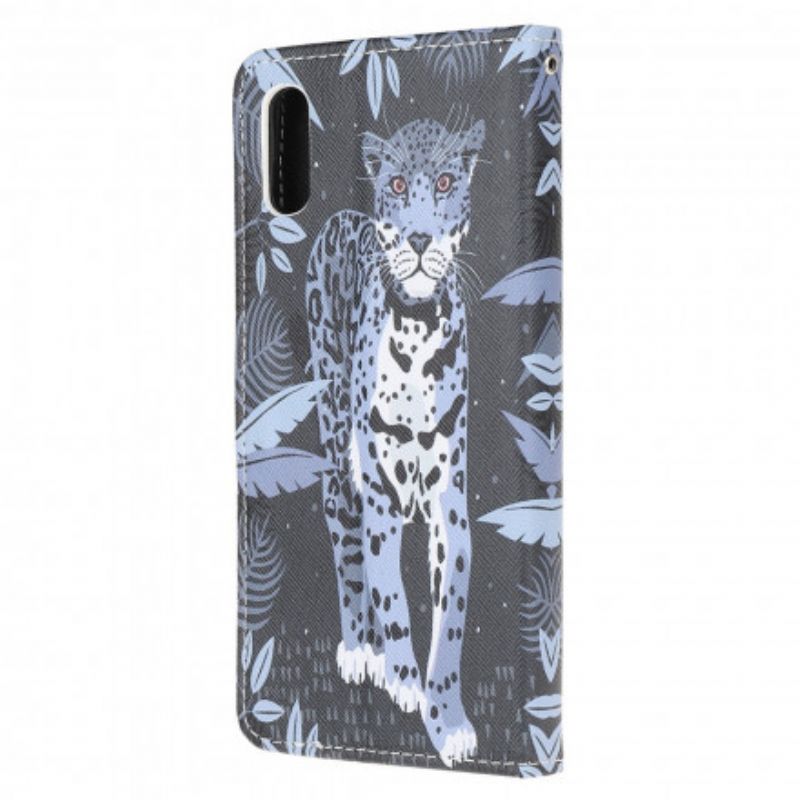 Folio Deksel Samsung Galaxy Xcover 5 Leopard Strappy