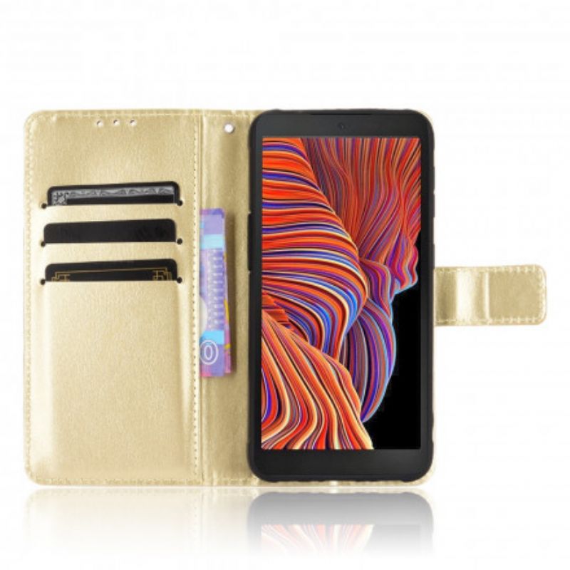 Folio Deksel Samsung Galaxy Xcover 5 Prangende Kunstskinn