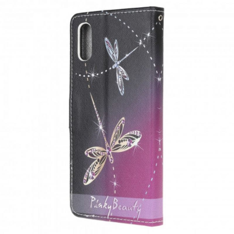 Folio Deksel Samsung Galaxy Xcover 5 Strappy Dragonflies Beskyttelse Deksel