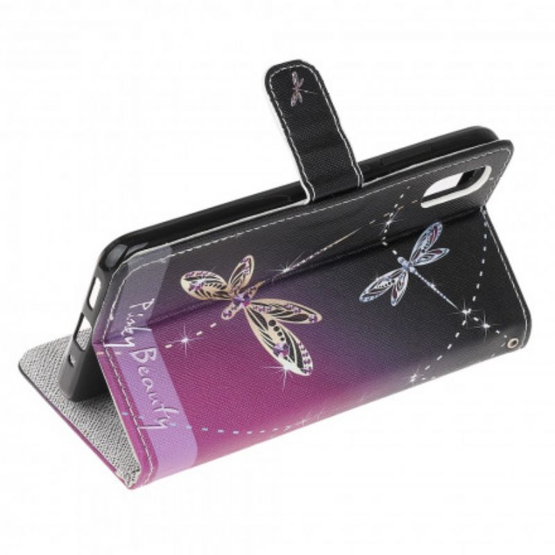 Folio Deksel Samsung Galaxy Xcover 5 Strappy Dragonflies Beskyttelse Deksel