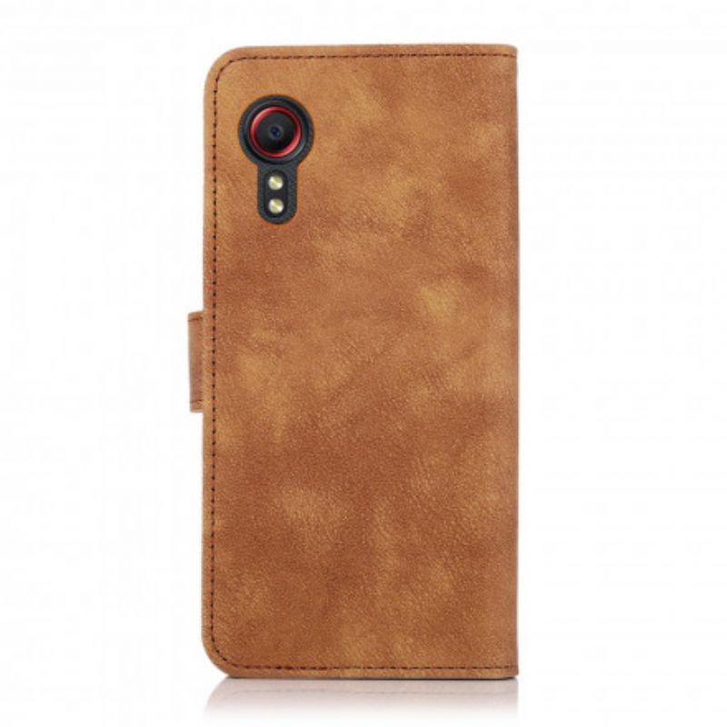 Folio Deksel Samsung Galaxy Xcover 5 Style Leather Vintage Rivet Beskyttelse Deksel