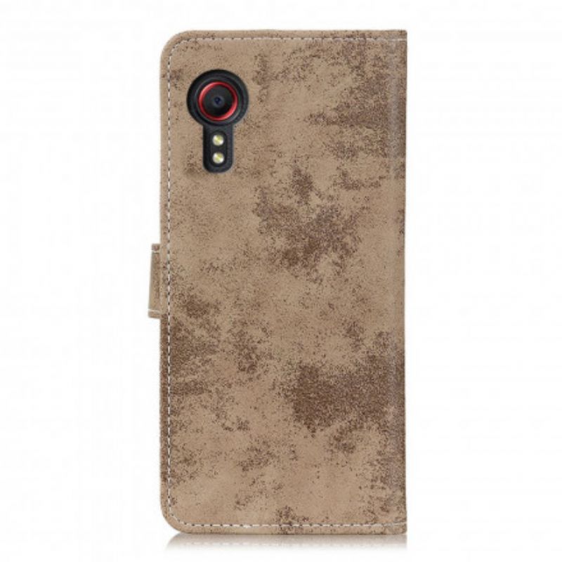 Folio Deksel Samsung Galaxy Xcover 5 Vintage Kunstskinn