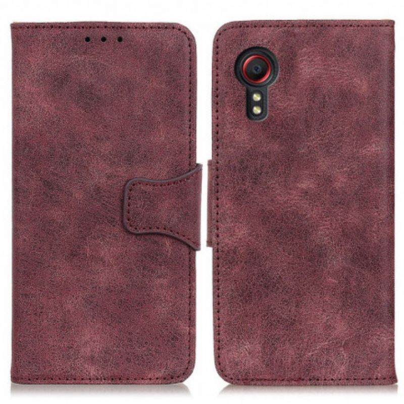 Folio Deksel Samsung Galaxy Xcover 5 Vintage Split Leather