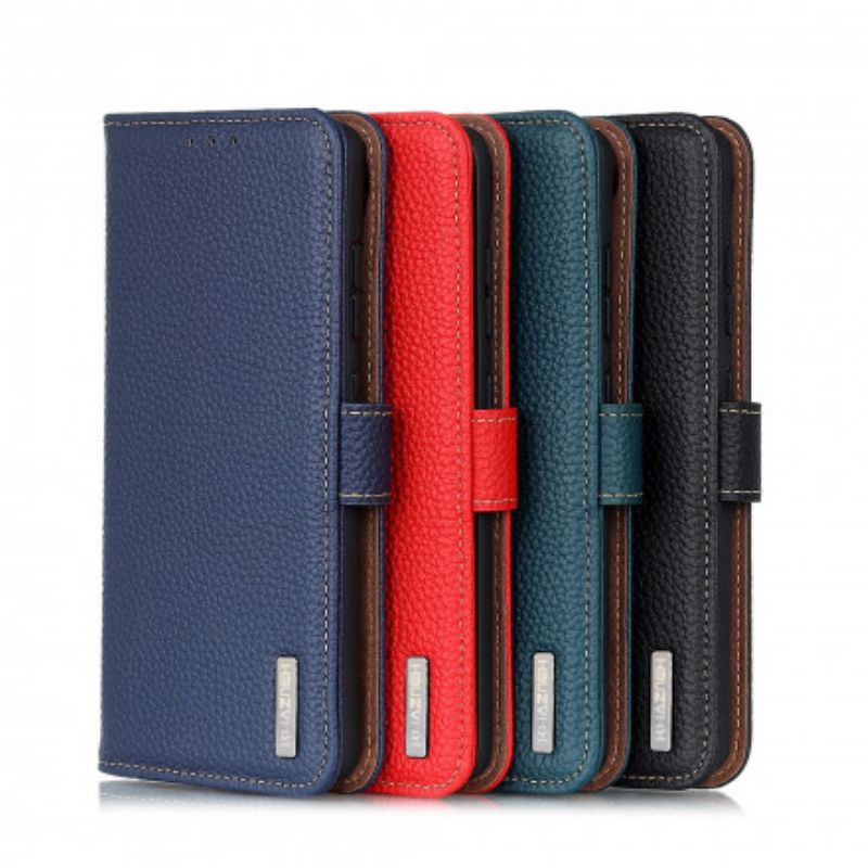 Folio Deksel Til Samsung Galaxy Xcover 5 Khazneh Lychee Leather