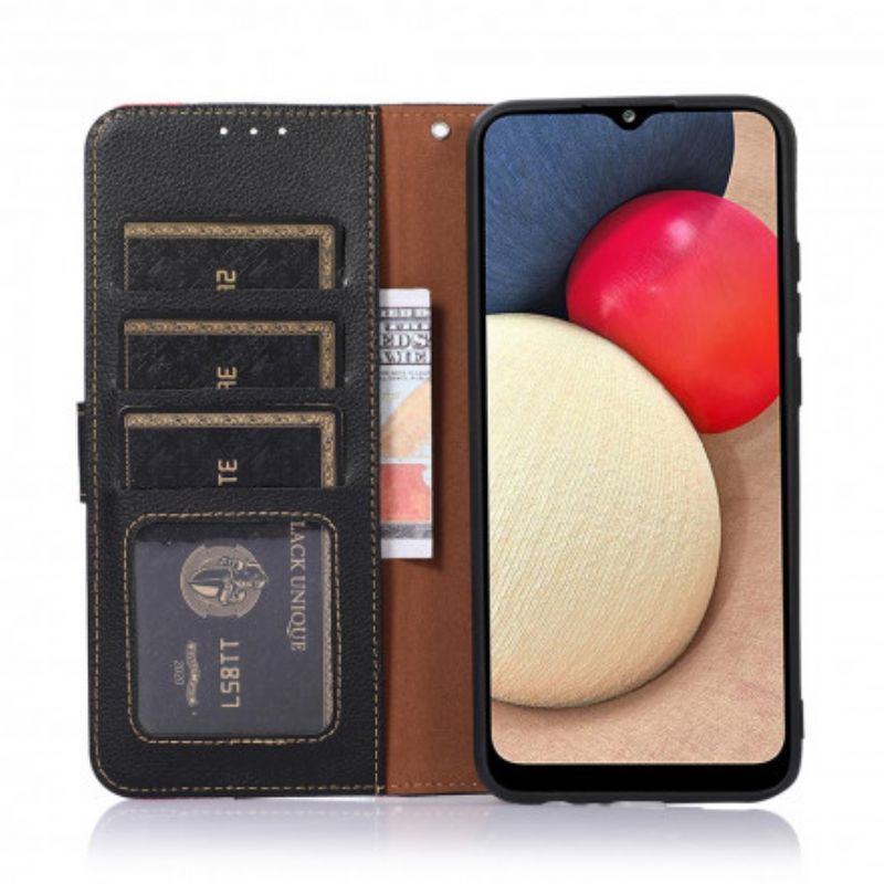 Lærdeksel Folio Deksel Samsung Galaxy Xcover 5 Mobildeksel Litchi Leather Rfid-teknologi