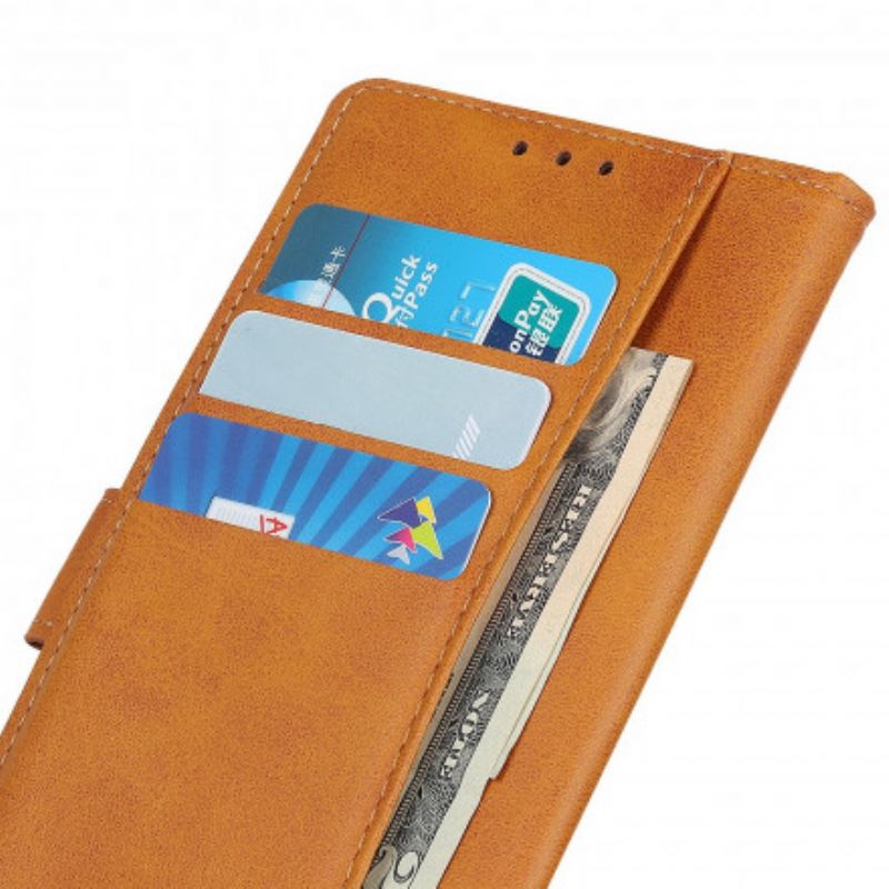 Lærdeksel Folio Deksel Samsung Galaxy Xcover 5 Mobildeksel Retro Matt Skinneffekt