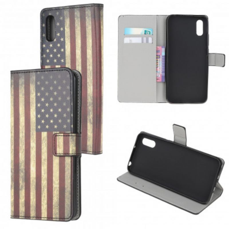 Lærdeksel Folio Deksel Samsung Galaxy Xcover 5 Mobildeksel Usa Flagg