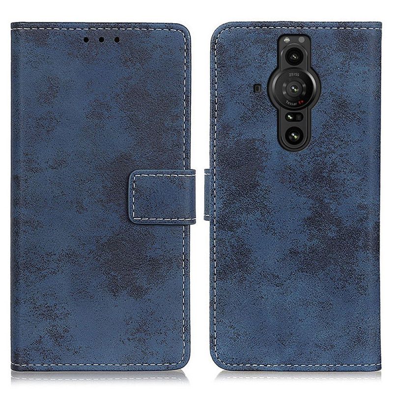 Folio Deksel Sony Xperia Pro-i Vintage Skinneffekt