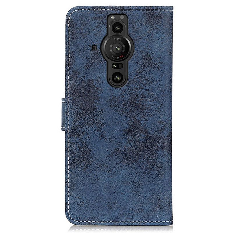 Folio Deksel Sony Xperia Pro-i Vintage Skinneffekt