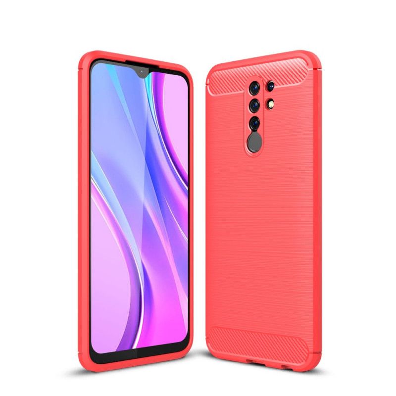 Deksel for Xiaomi Redmi 9 Svart Børstet Karbonfiber