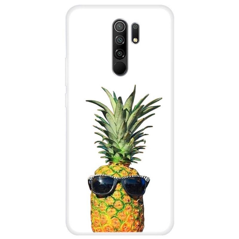 Deksel Xiaomi Redmi 9 Gjennomsiktig Ananas Med Briller