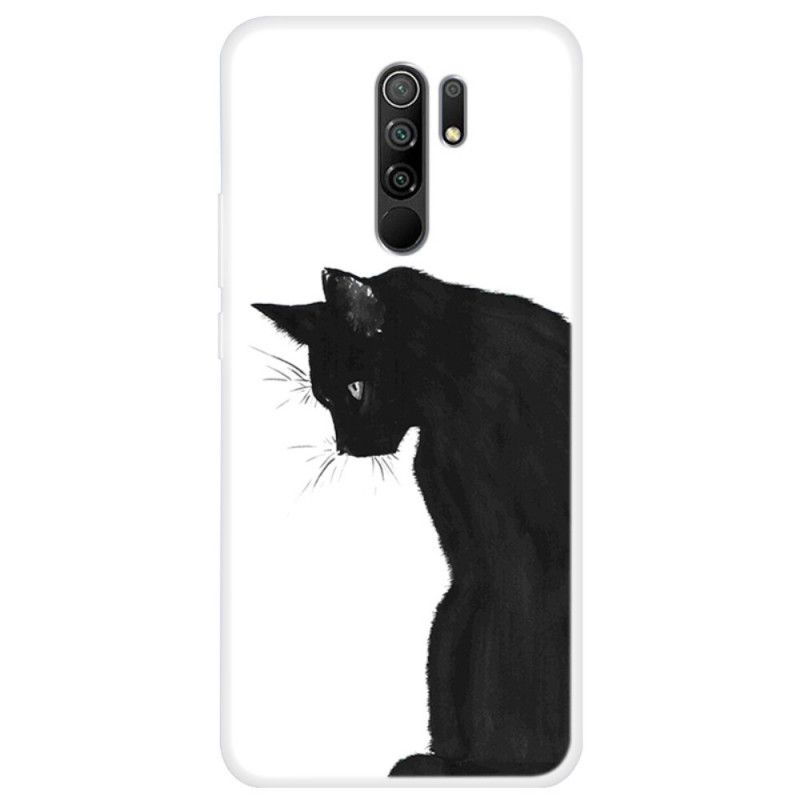 Deksel Xiaomi Redmi 9 Mobildeksel Ettertenksom Svart Katt