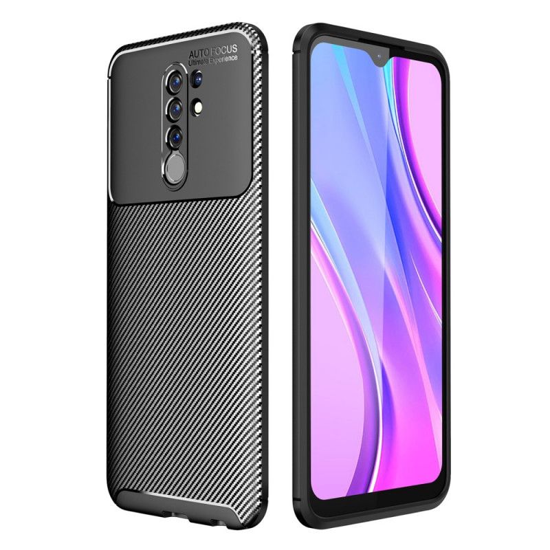 Deksel Xiaomi Redmi 9 Svart Fleksibel Karbonfiber