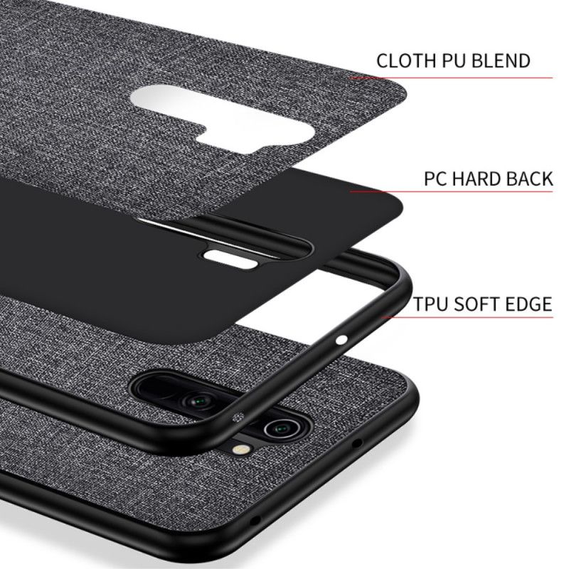 Deksel Xiaomi Redmi 9 Svart Hybrid Stoffdesign