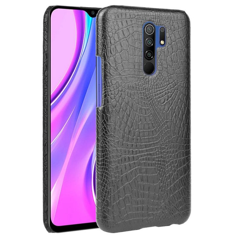 Deksel Xiaomi Redmi 9 Svart Krokodillehudstil