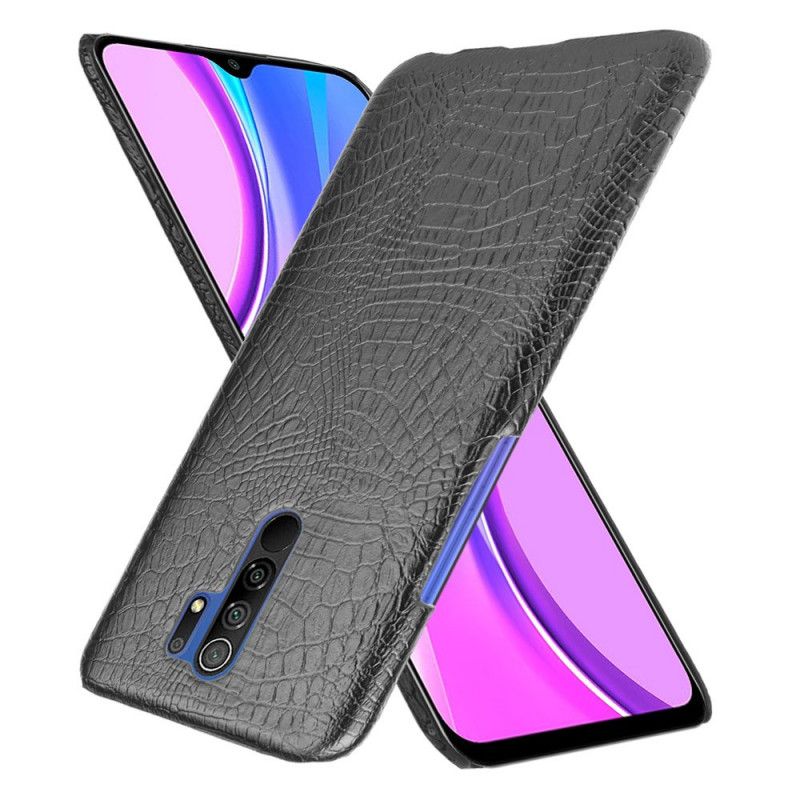 Deksel Xiaomi Redmi 9 Svart Krokodillehudstil