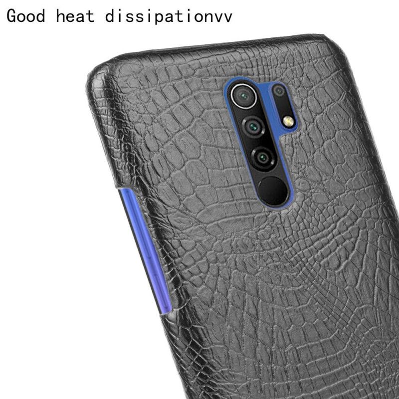 Deksel Xiaomi Redmi 9 Svart Krokodillehudstil