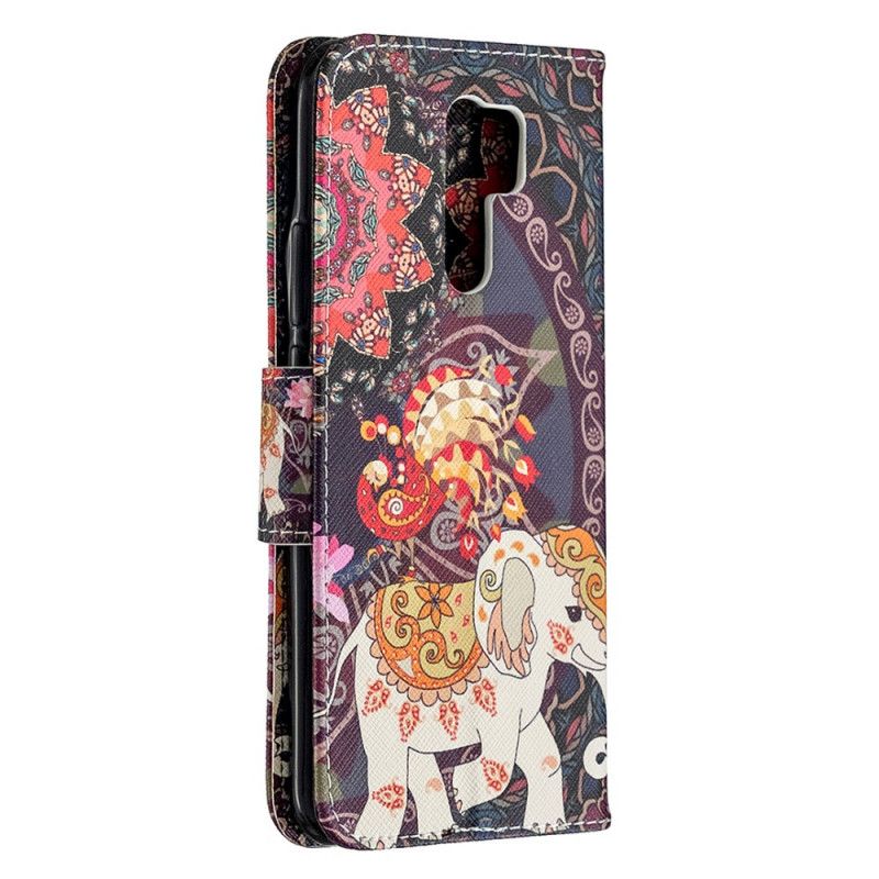 Folio Deksel for Xiaomi Redmi 9 Indiske Elefanter