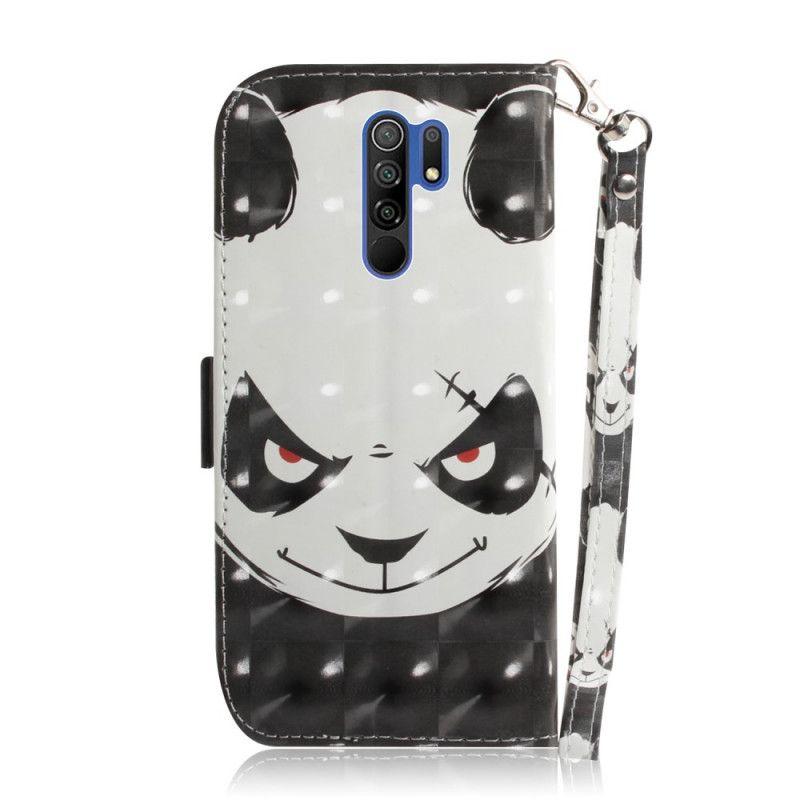 Folio Deksel for Xiaomi Redmi 9 Sint Panda Med Tanga