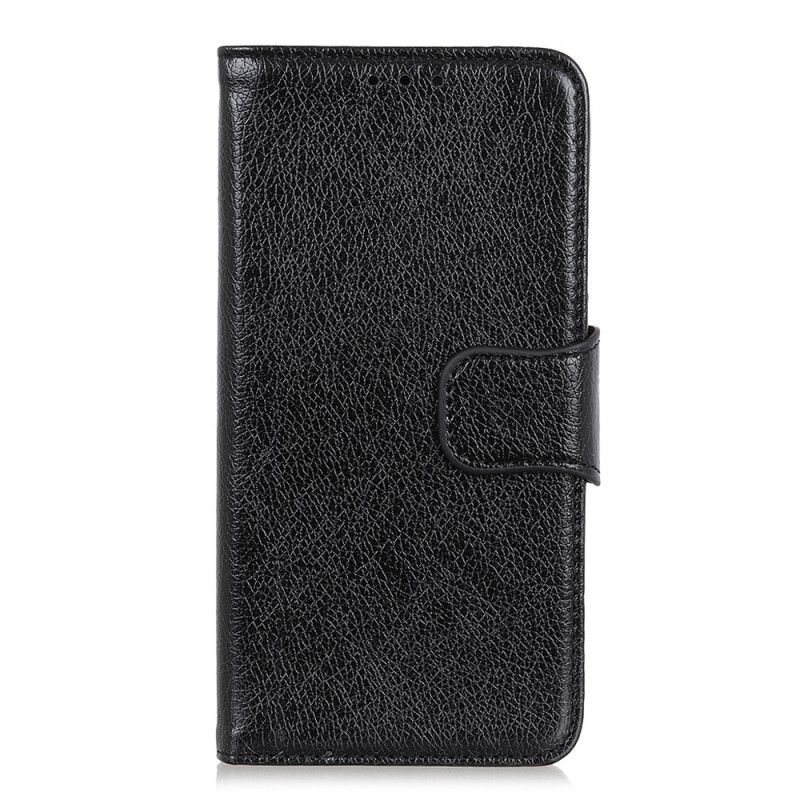 Folio Deksel for Xiaomi Redmi 9 Svart Delt Nappaskinn